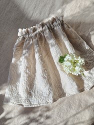 Paperbag rokje Daisy Embroidery naturel