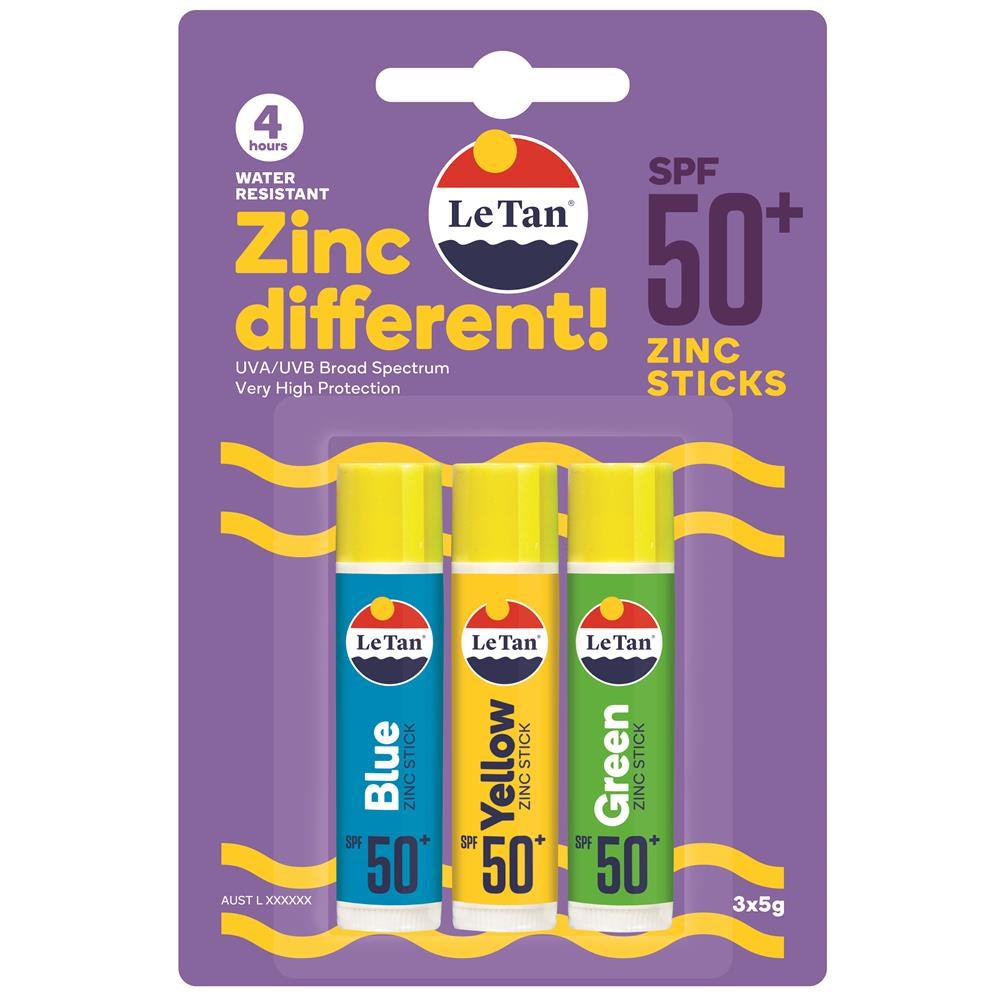 Le Tan Zinc Stick Trio SPF50+ 15g