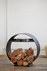 Houtbak moderne OC N Rond staand Zwart Oh! houtopslag