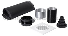 KEMP Universeel luchttoevoerset Kachel - afsluitbaar ∅40-100mm