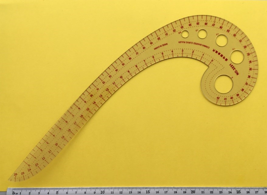 Prik buste verontschuldiging Curve patroon-teken liniaal 30cm Klein