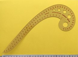 Curve patroon-teken liniaal 30cm Klein