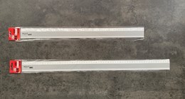 Liniaal aluminium 50 / 60 cm. metaal