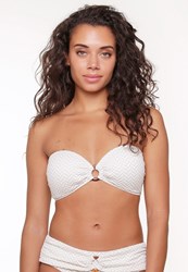 Bandeau Bikini 6519BB Fishbone white/golden lurex