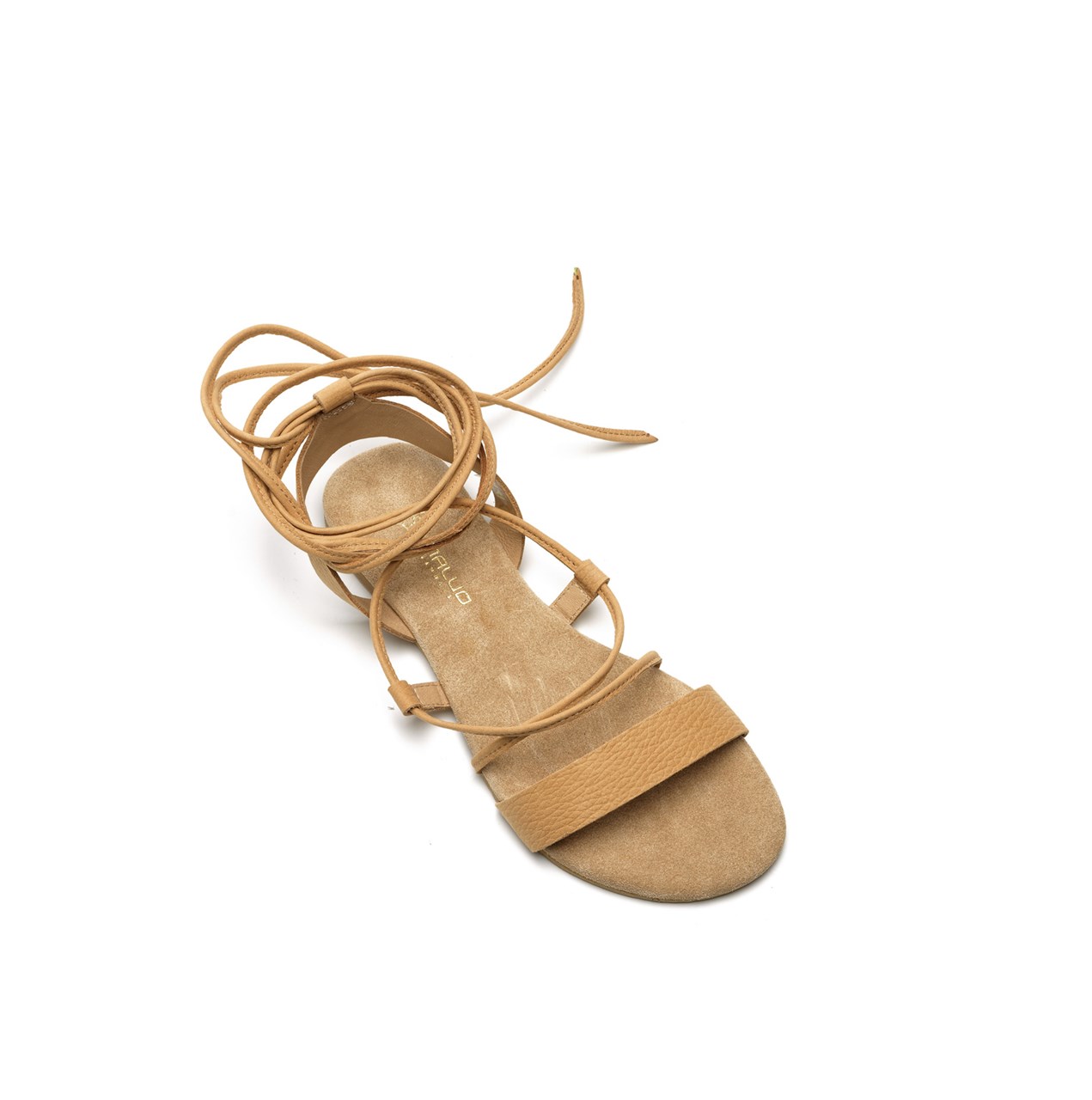 EM Venne sandal, nubuck leather caramel