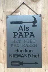 tekstbord Papa 't Zinkhuysje.nl