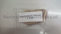 Schroefdraad verpakkingsmateriaal set hennep+silpat