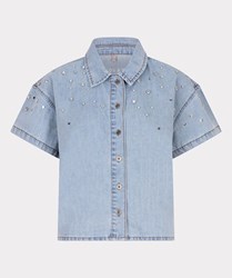 ESQUALO Blouse short embellished