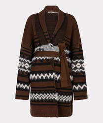 ESQUALO CARDIGAN HAIRY ETHNIC STRIPE