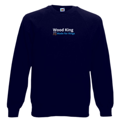 Wood King sweater blauw volwassenen/kinderen