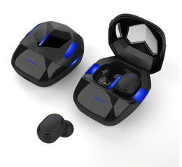 Draadloze Gaming oordopjes donkerblauw (met ruisonderdrukking, met led digitale display)