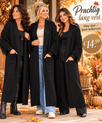 Prachtig Lang Vest kleur zwart