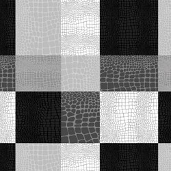 Melodieus blouse Sandalen Prachtig PVC tafelzeil zwart-wit-grijs print van krokodillenleer van 140cm  breed - 't Pandje Naaimachines