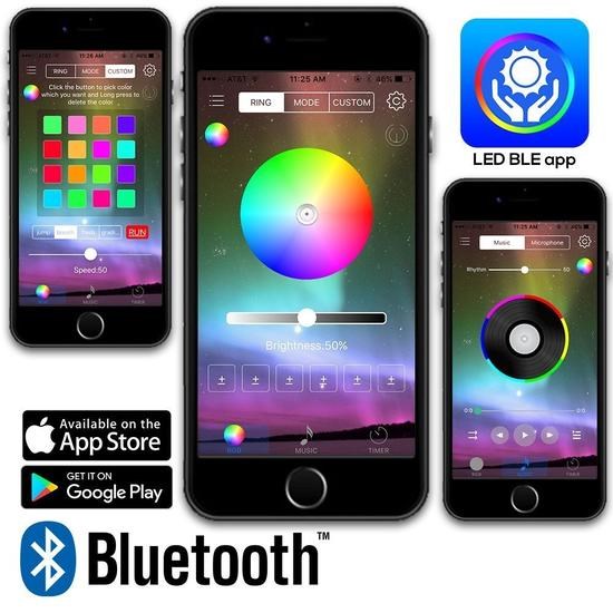 LED Angel Eye RGB Bluetooth Piaggio Zip compleet