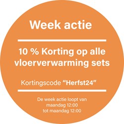 Vloerverwarmingsset korting actie Herfst24