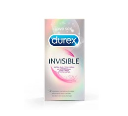 Durex Invisible Extra Lubricated Condooms - 10 extra dunne condooms