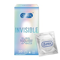 Durex Invisible Extra Lubricated XL Condooms - 10 extra dunne condooms