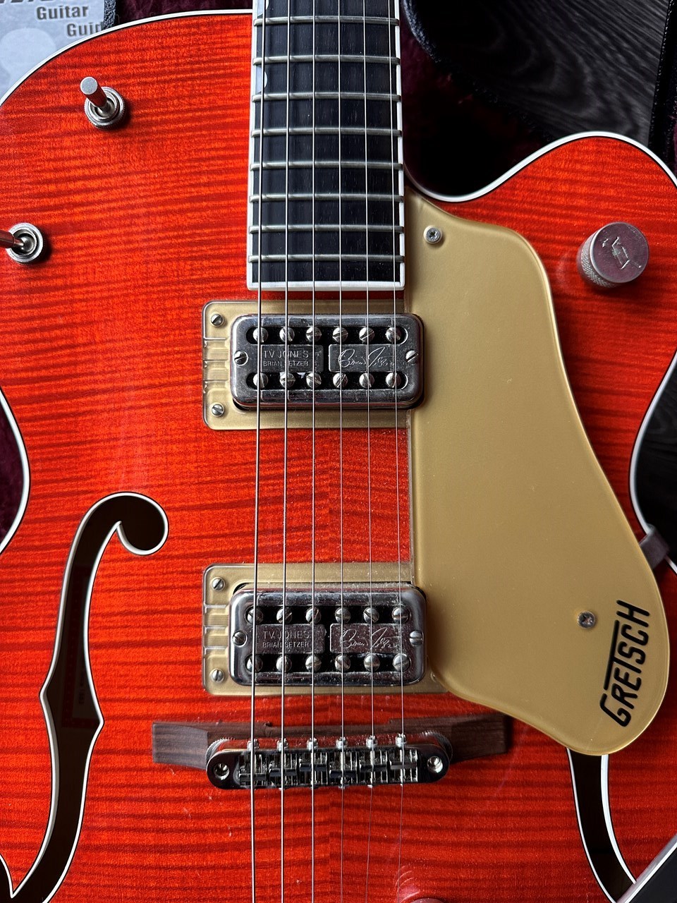 Gretsch G6120 BSNV OR Setzer Signature Orange Flame Maple With Case"Limited Model No." - Thumbnail 3