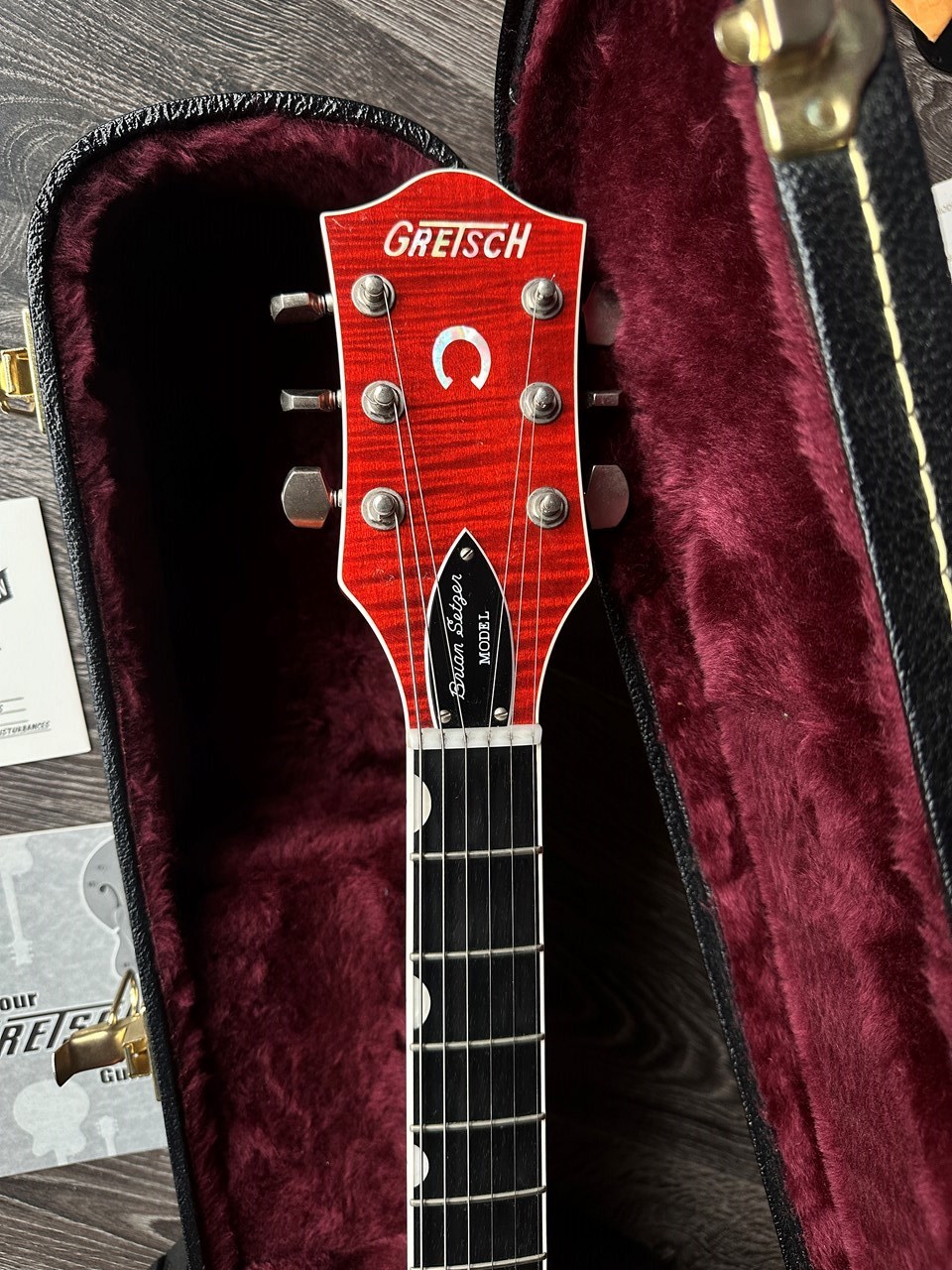 Gretsch G6120 BSNV OR Setzer Signature Orange Flame Maple With Case"Limited Model No." - Thumbnail 5