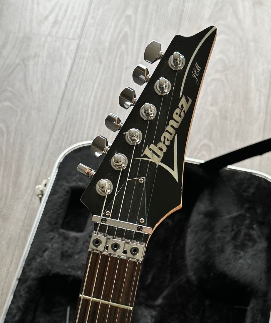 Ibanez JEM 7 DBK Black Industrial Finish with Mirror Guard Steve Vai Breed Pickups - Thumbnail 3