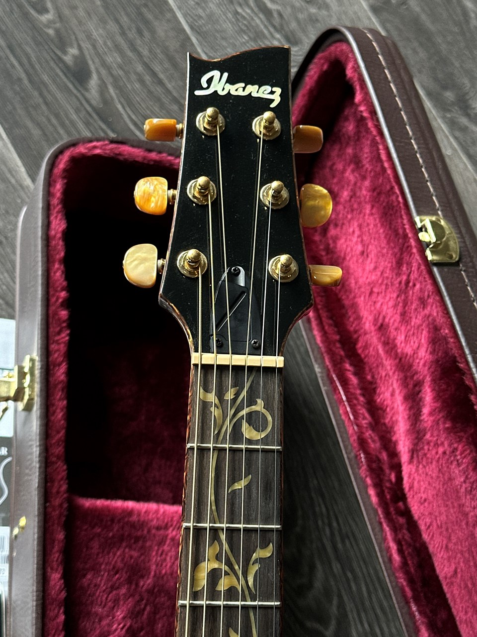 2015 Ibanez EP-10 Black Pearl Euphoria Steve Vai Acoustic Engelmann/Mahogany - Thumbnail 5
