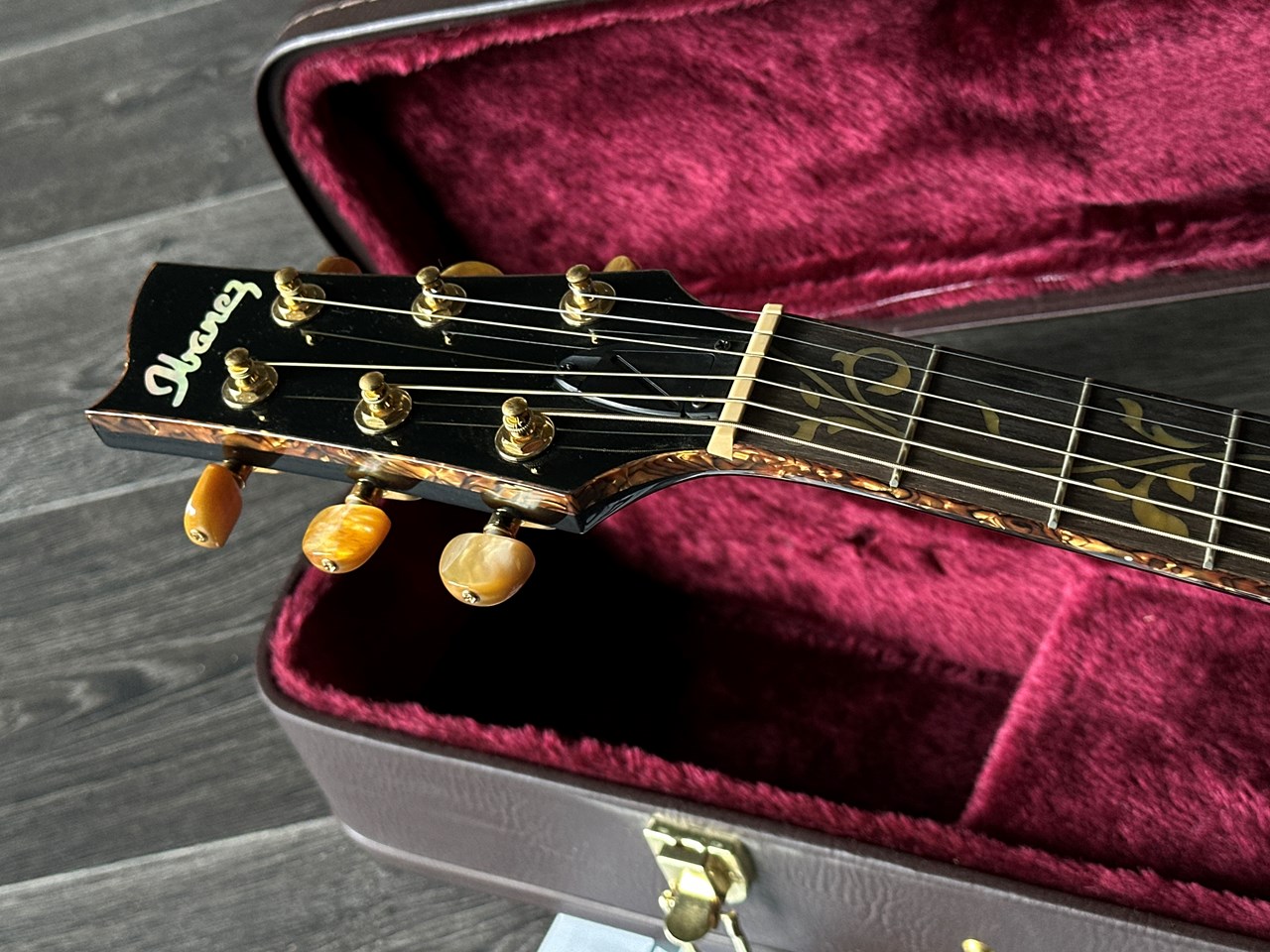 2015 Ibanez EP-10 Black Pearl Euphoria Steve Vai Acoustic Engelmann/Mahogany - Thumbnail 4