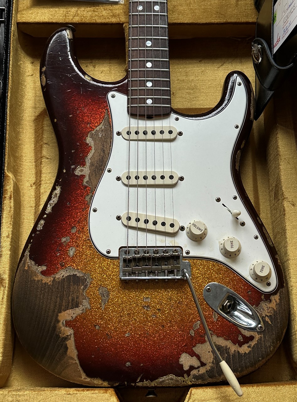 2024 Fender 1965 Stratocaster Super Heavy Relic Sunburst Sparkle Custom Shop - Thumbnail 5