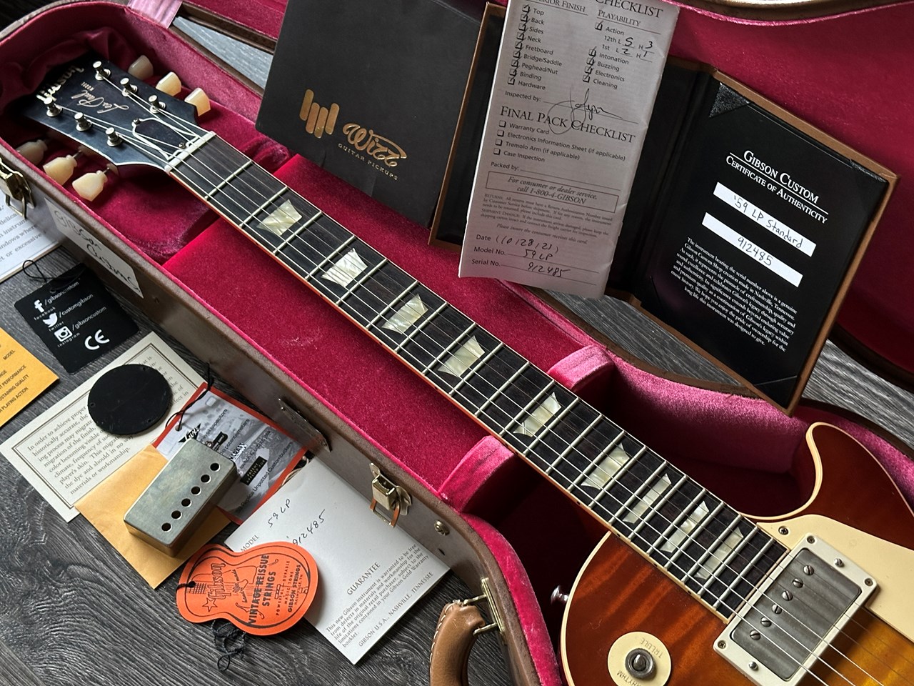 2021 Gibson Les Paul Standard 1959 Historic with Wizz Double White Pickups - Thumbnail 4