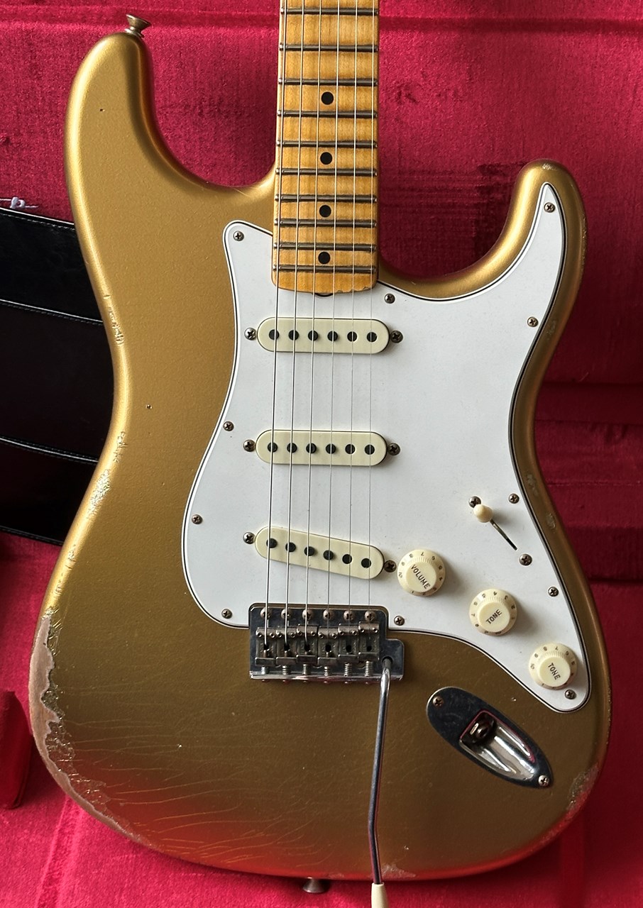 2025 Fender Stratocaster 1964 LTD Fall Event Flamed Neck Gold over Gold Sparkle Heavy Relic - Image 1
