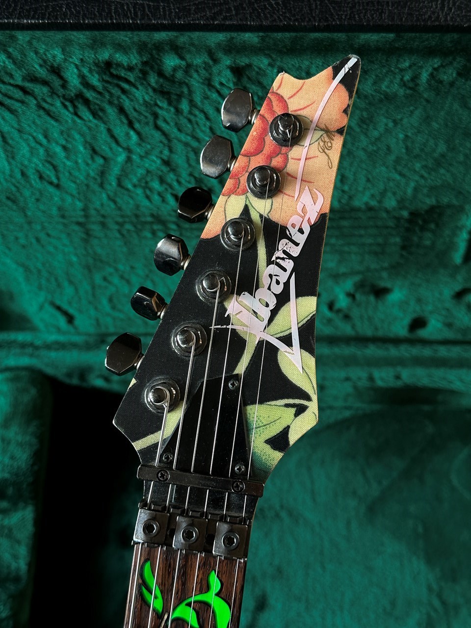 1990 Ibanez JEM 77 FP Floral Pattern Steve Vai with Case - Thumbnail 2