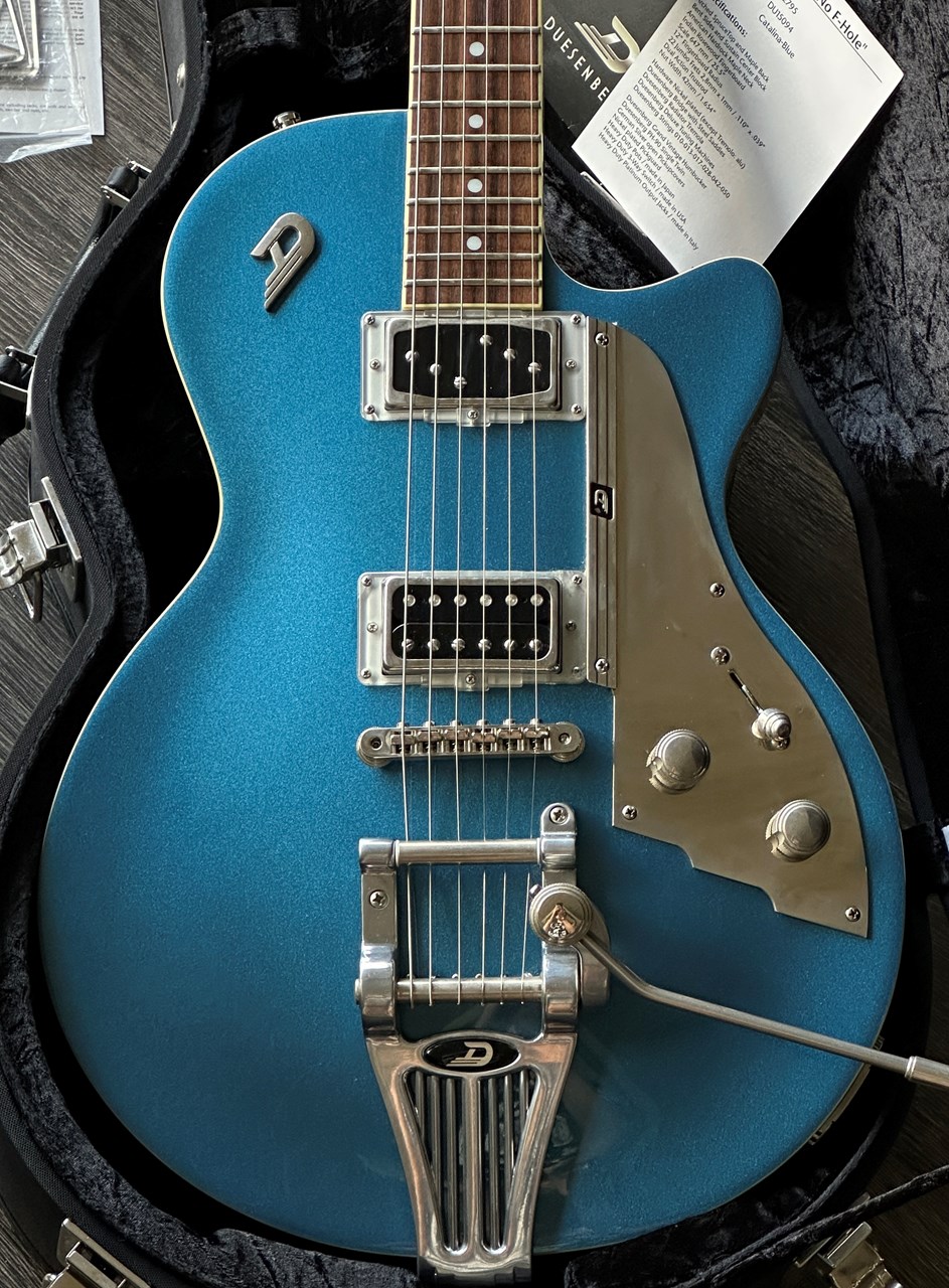 Duesenberg Starplayer TV Catalina Blue (No Soundhole) - Thumbnail 5