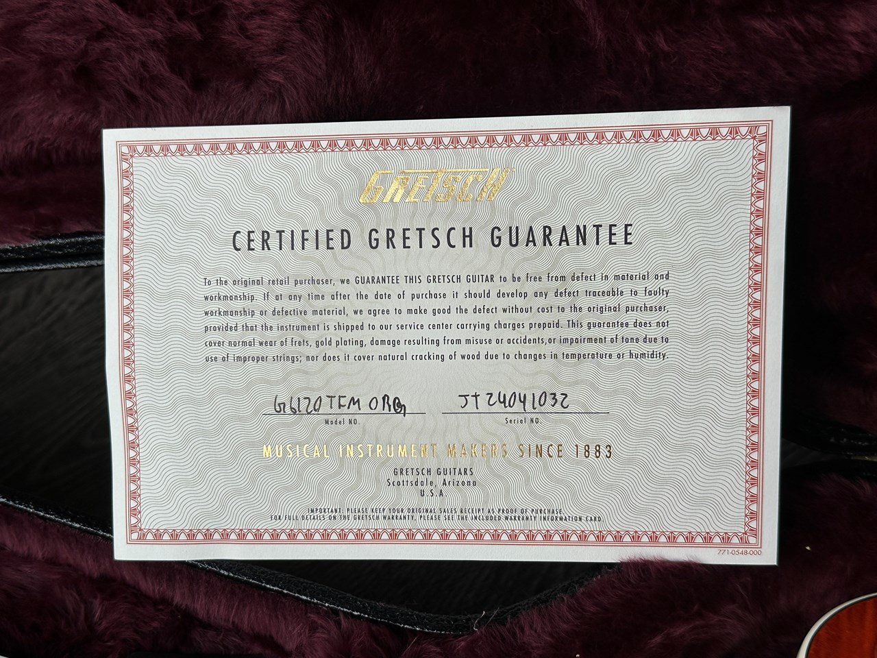 2024 Gretsch G6120 TFM Brian Setzer Flamed Maple Body Unplayed - Thumbnail 5