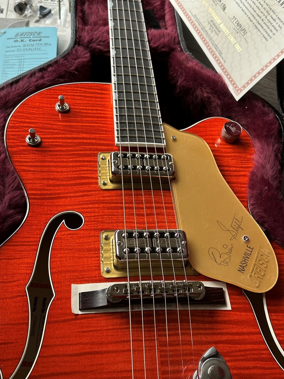 2024 Gretsch G6120 TFM Brian Setzer Flamed Maple Body Unplayed - Thumbnail 3