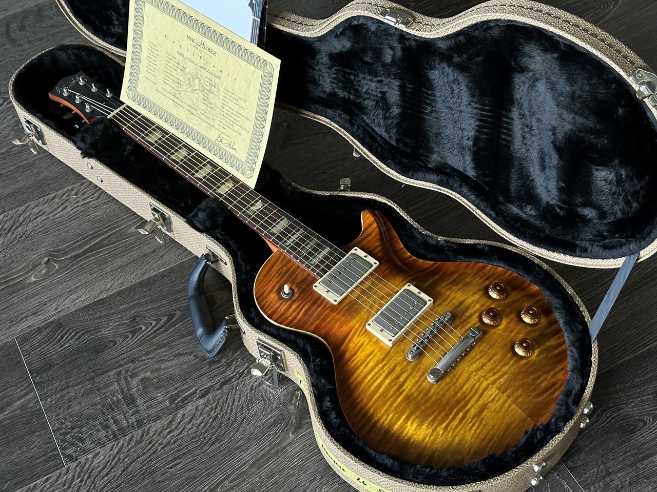 2026 Nik Huber Orca Spanish Cedar/Flamed Maple with COA & Case - Thumbnail 6