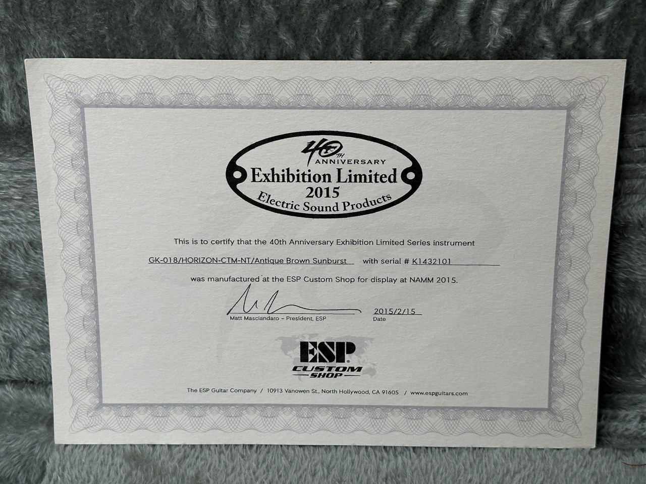 ESP Exhibition Custom Shop 40th Ann. Horizon One Off - Thumbnail 3