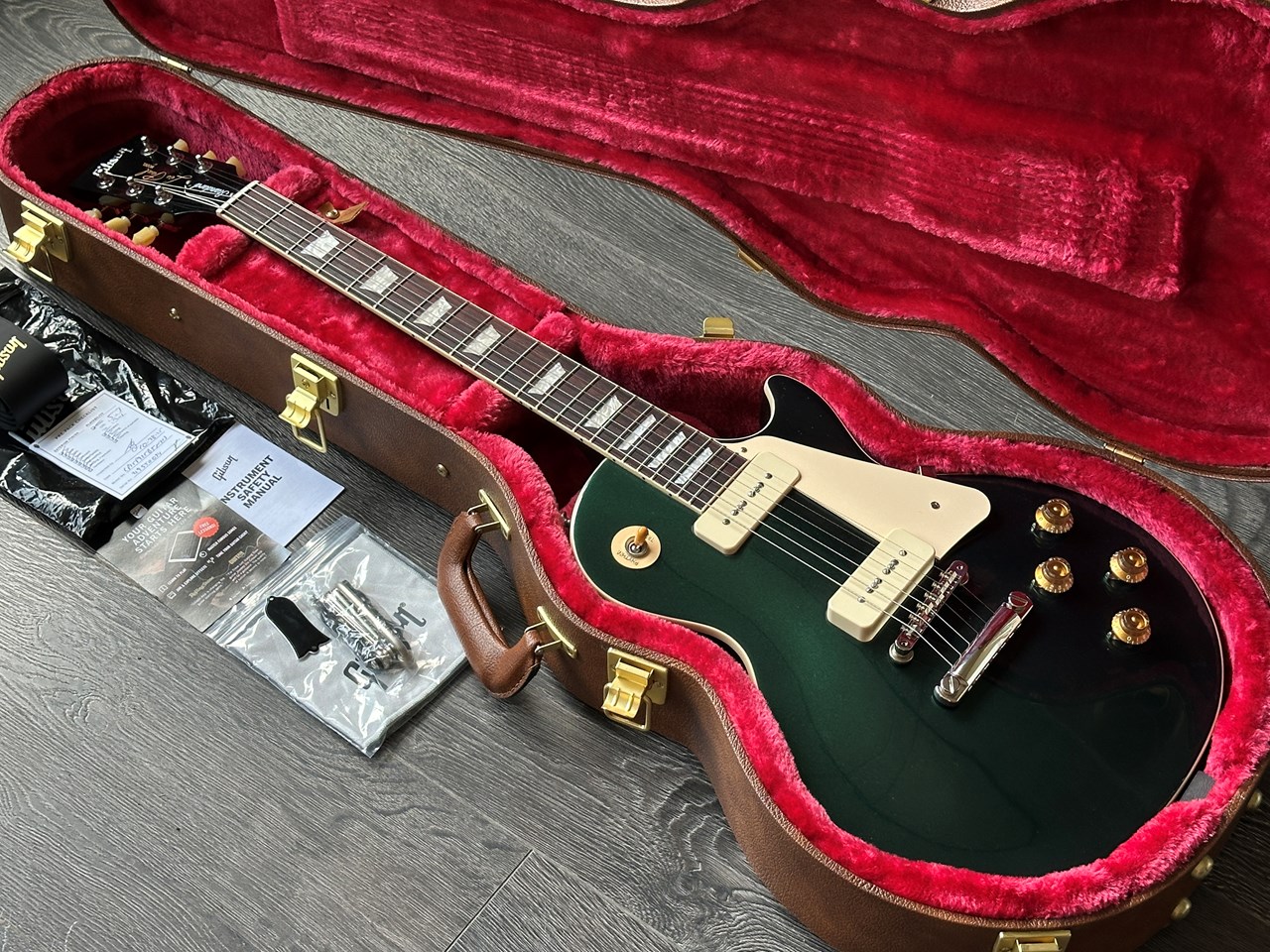 2025 Gibson Les Paul Standard P90 British Racing Green Exclusive - Thumbnail 3