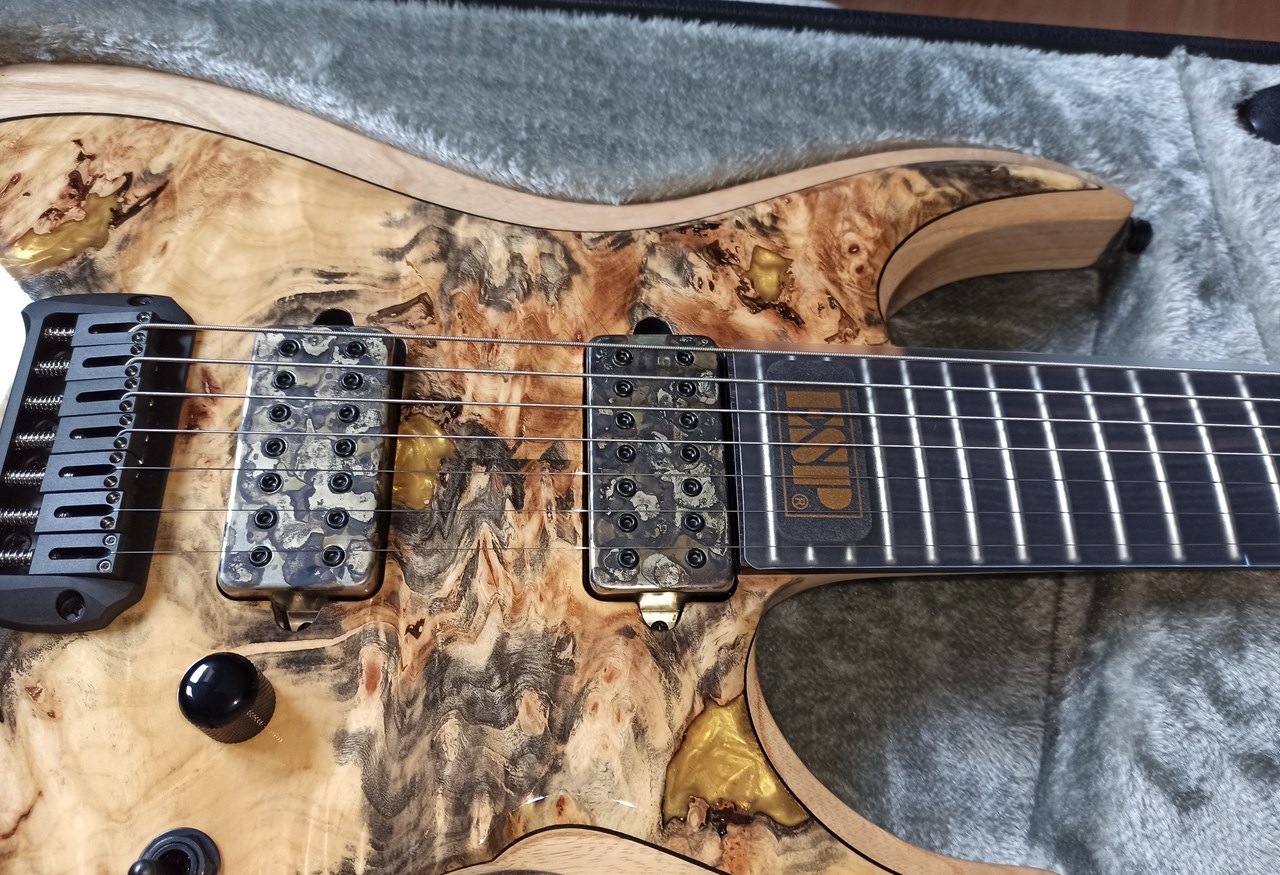 ESP Custom Shop M-II 7 NT Buckeye Burl Experimental Series Mint - Thumbnail 6