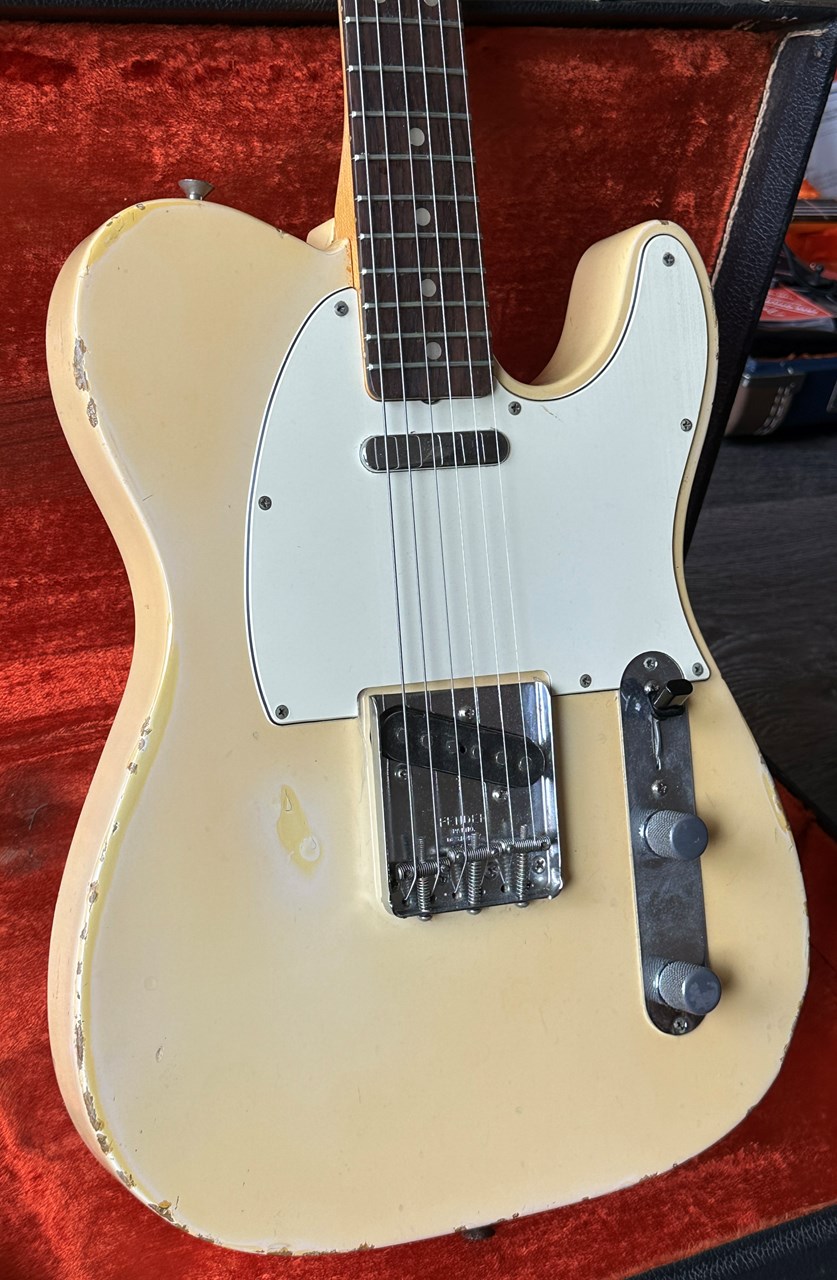 1967 Fender Telecaster Olympic White Custom Color All Original with CITES - Thumbnail 6