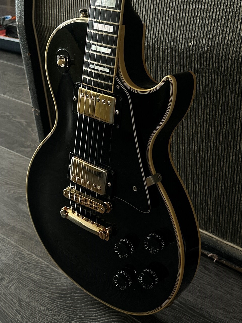 1989 Gibson Les Paul Custom 4,2kg Ebony All Original - Thumbnail 2