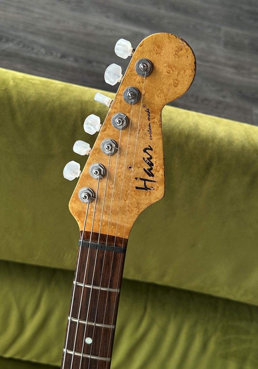 Haar S Old Headstock Birdseye Neck Olympic White Aged - Thumbnail 3