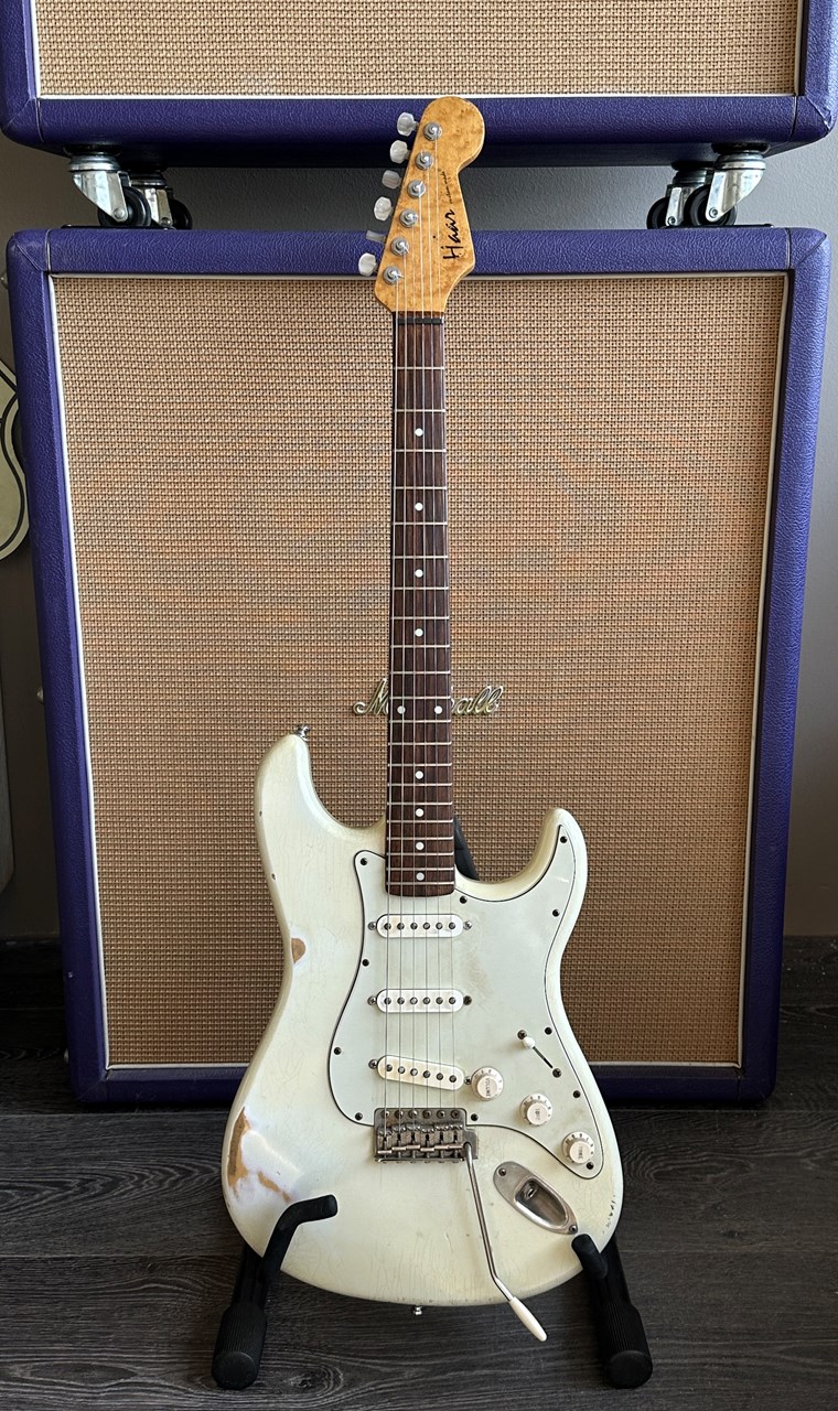 Haar S Old Headstock Birdseye Neck Olympic White Aged - Thumbnail 2