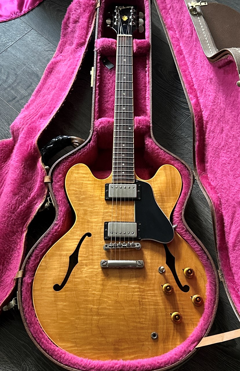 1990 Gibson ES-335 Dot Reissue Natural Flamed Maple Early Reissue OHSC - Thumbnail 2