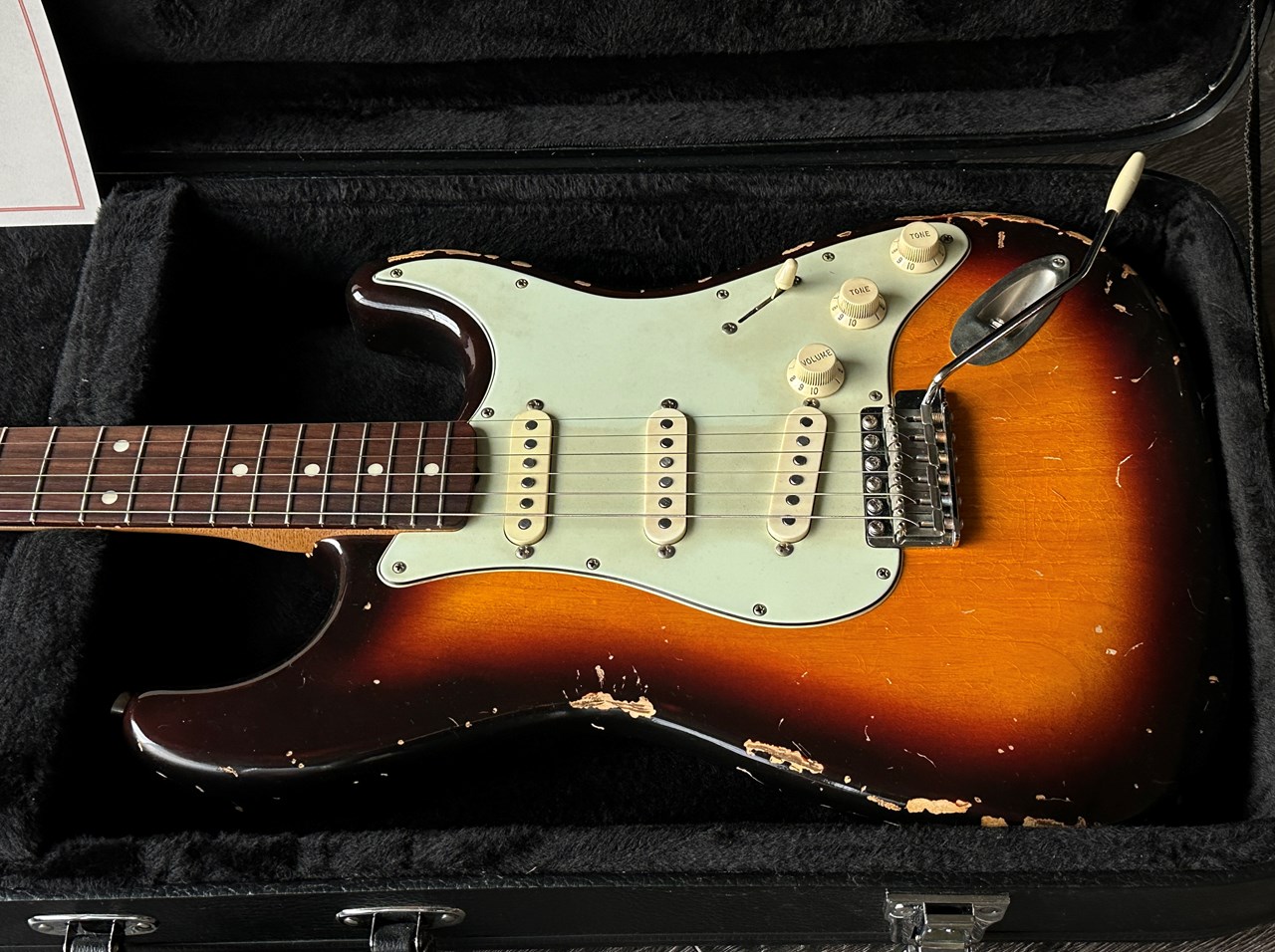 Del-Tone 60's S Sunburst Aged Apollo Pickups with COA & Case - Thumbnail 5
