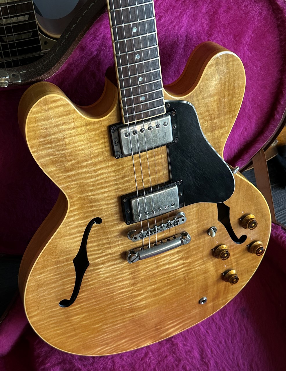 1990 Gibson ES-335 Dot Reissue Natural Flamed Maple Early Reissue OHSC - Thumbnail 3