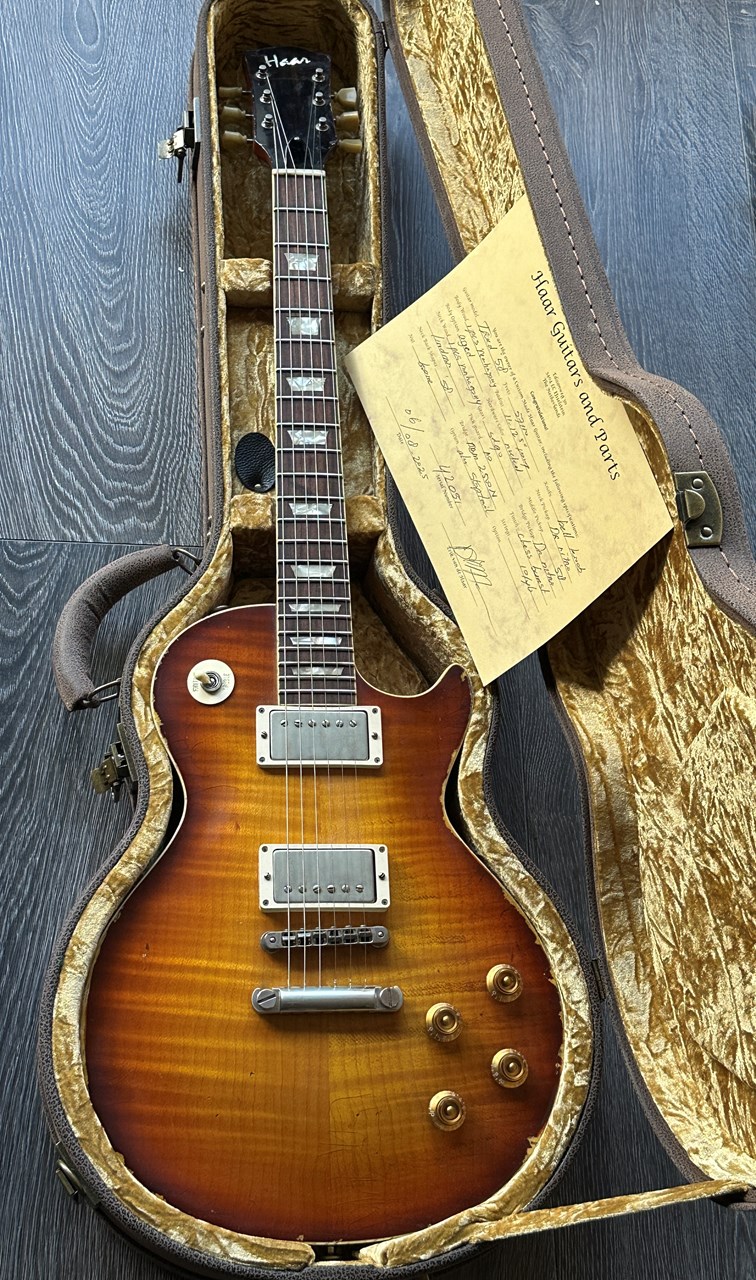 2025 Haar Trad '58 Les Paul Aged Stunning Flame with COA & Case - Thumbnail 4