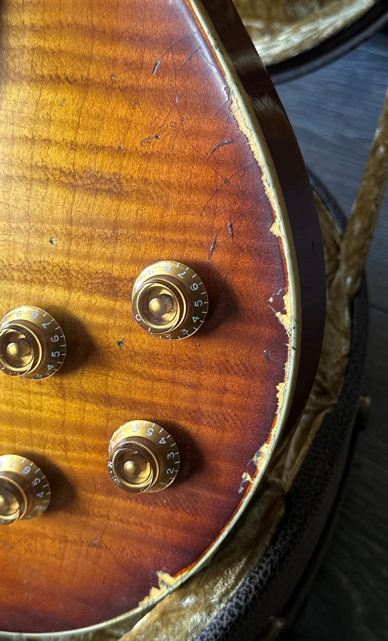 2025 Haar Trad '58 Les Paul Aged Stunning Flame with COA & Case - Thumbnail 5