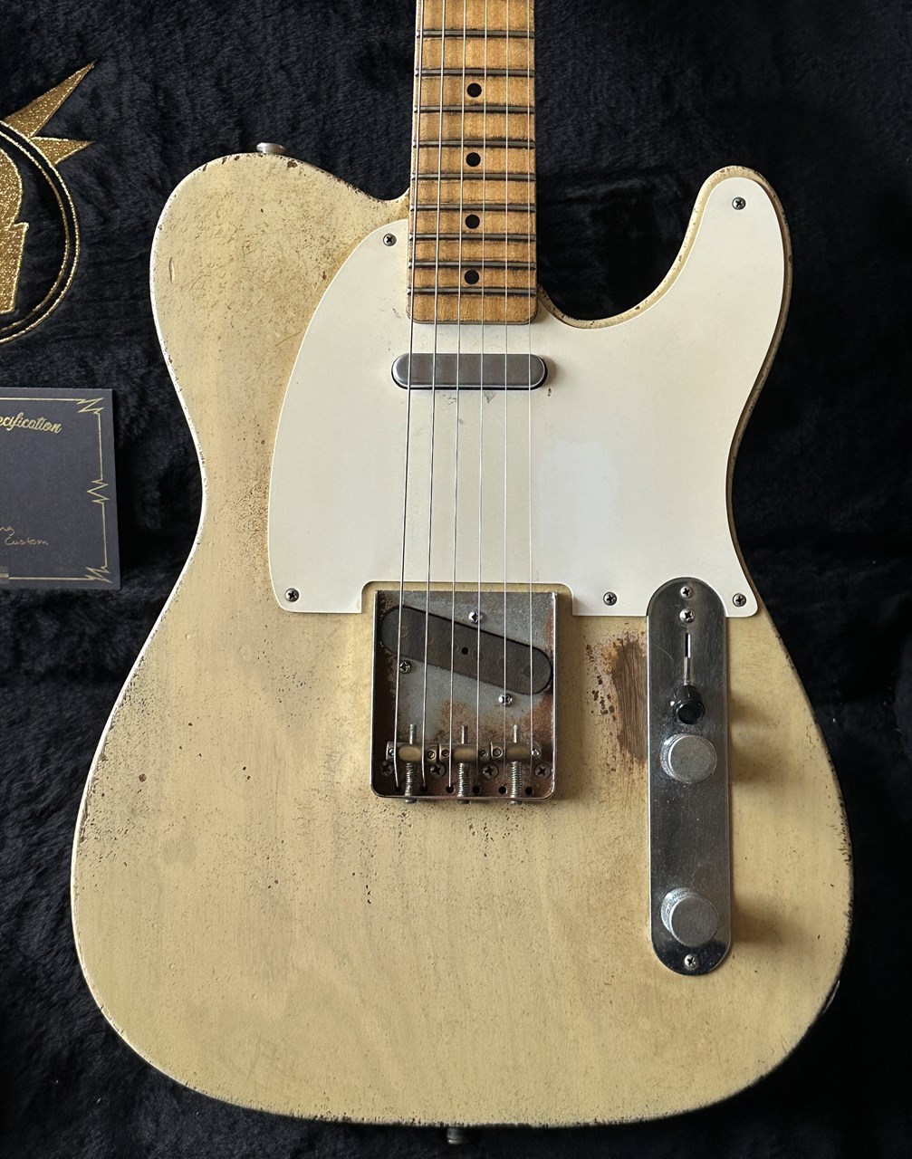 2020 Rock 'N' Roll Relics Richards Tele Aged White Ash Body Mojotone Pickups - Thumbnail 5