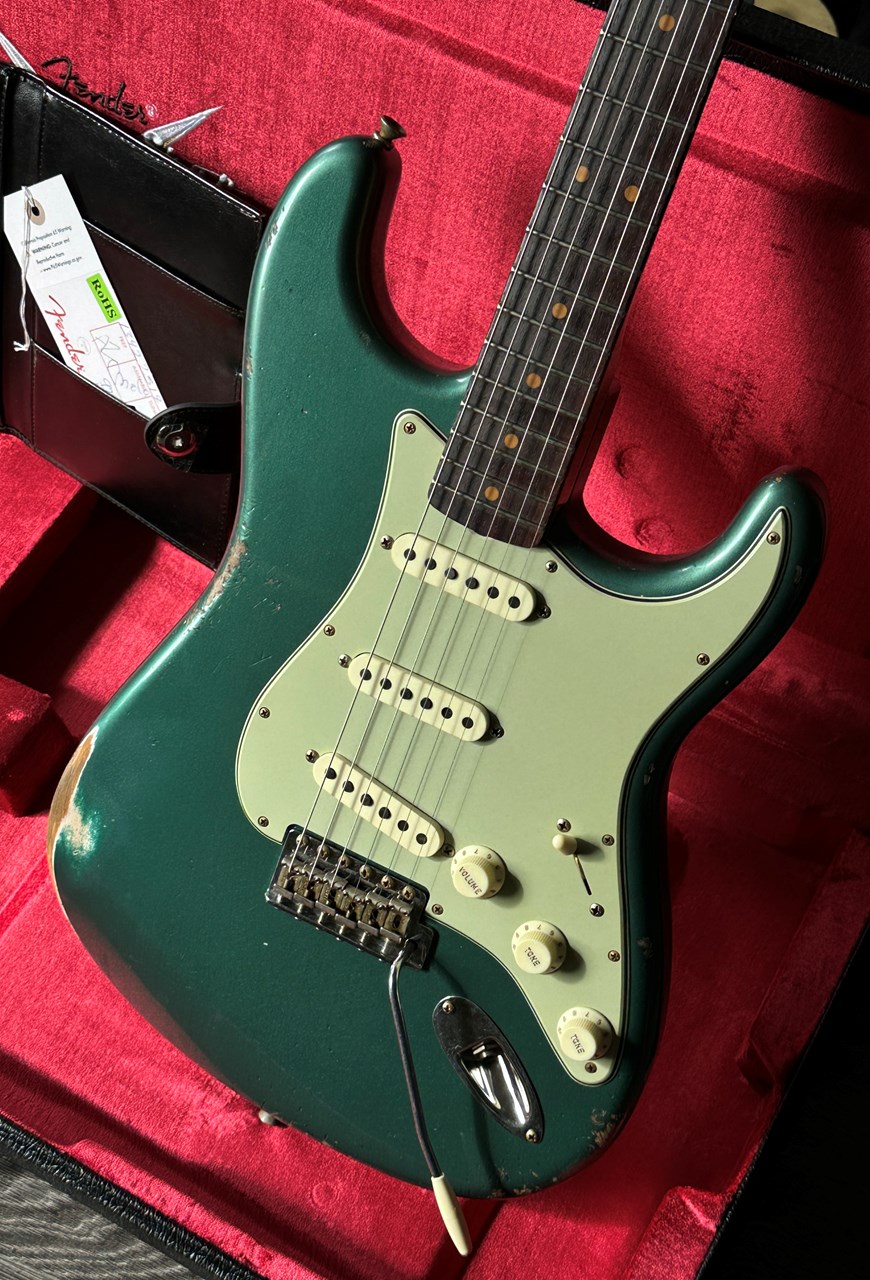 2025 Fender Custom Shop LTD '64 L-Series Stratocaster Heavy Relic Aged Sherwood Metallic - Thumbnail 2