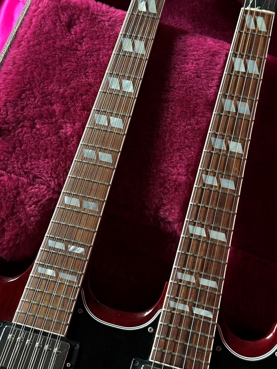 1990 Gibson EDS-1275 Cherry Red Double Neck with Original Case - Thumbnail 4