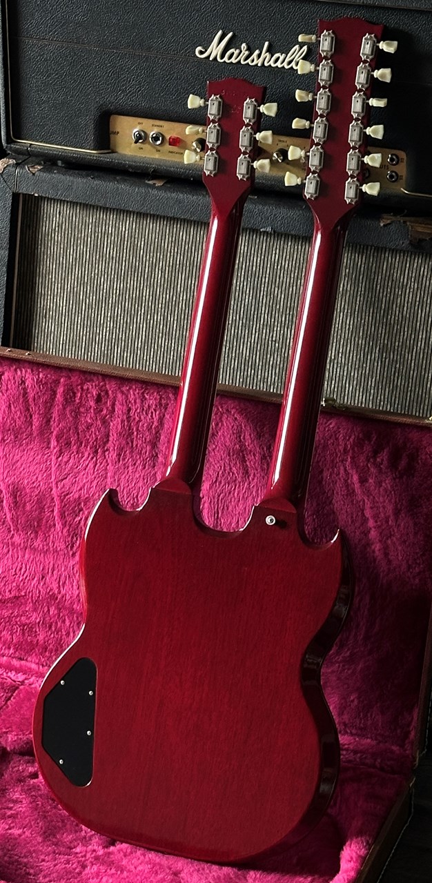 1990 Gibson EDS-1275 Cherry Red Double Neck with Original Case - Thumbnail 6